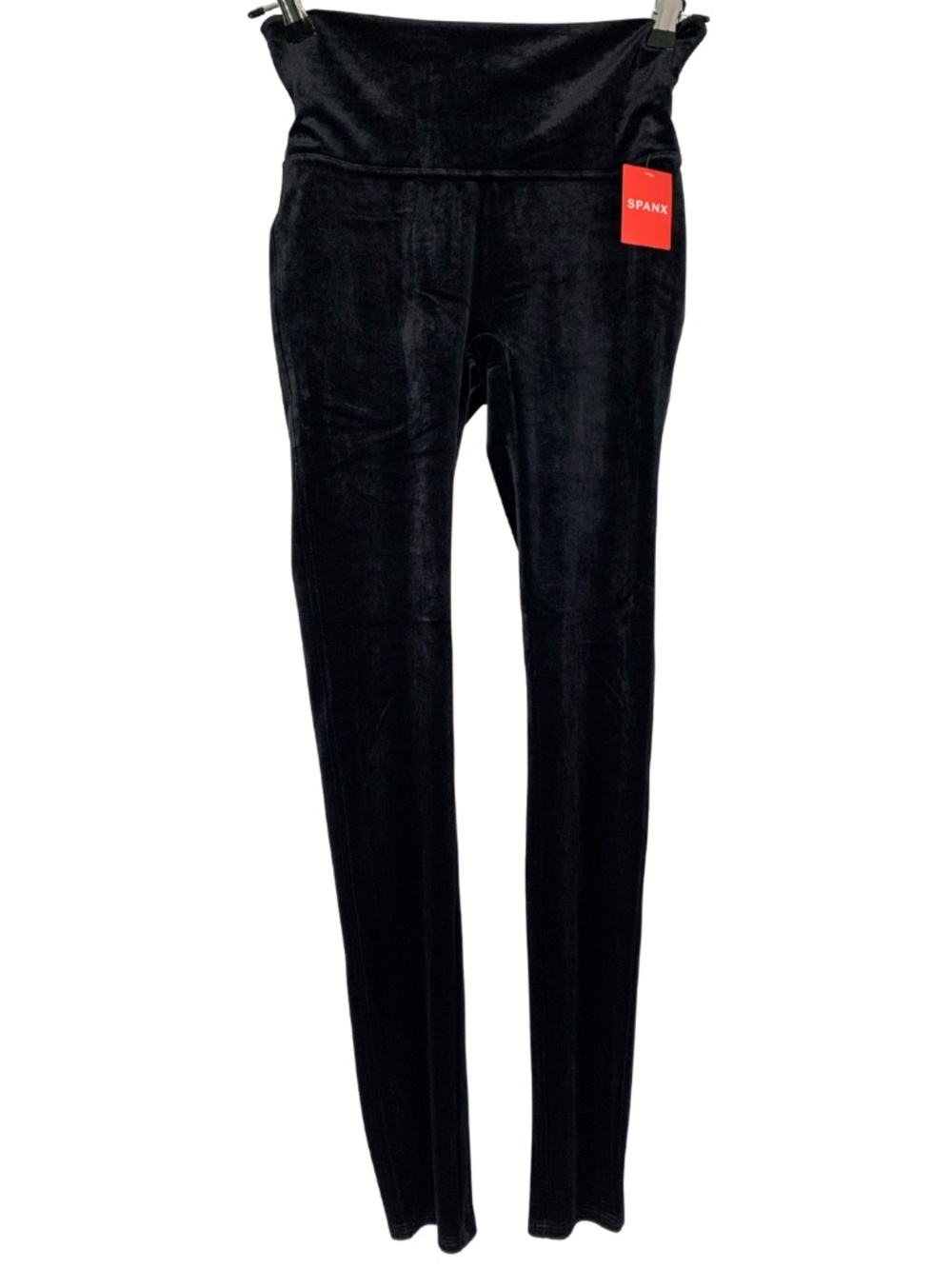 SPANX Black Velvet Leggings Women's M Regular Slimming Athleisure Activewear